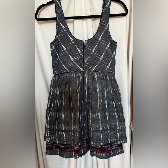 Free People Gray and White Patterned Dress - Picture 5 of 8